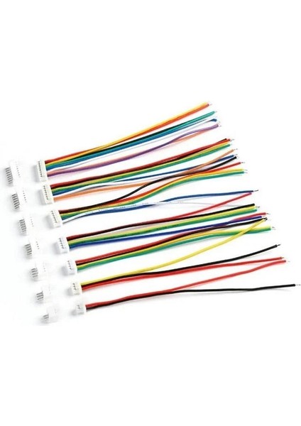 Sanec 1,25MM Jst 10 Pin Kablolu Konnektör Takım (180D ERKEK)-20CM - Çift Taraflı