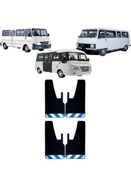 Peugeot J9 - J10 Mavi-Beyaz Fosforlu 4'lü Paçalık Çamurluk Tozluk PEU0FX02303