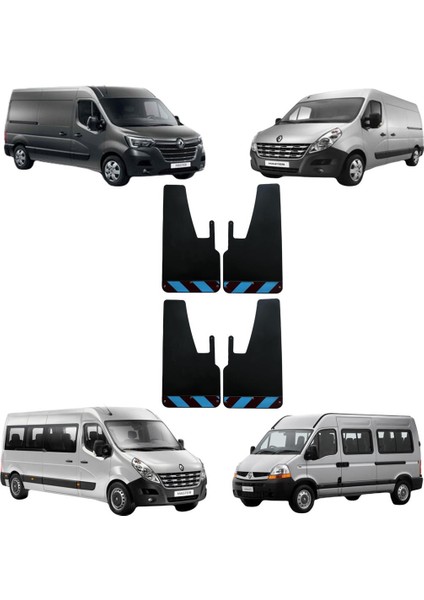 Renault Master Bordo-Mavi Fosforlu 4'lü Paçalık Çamurluk Tozluk REN0FX03004