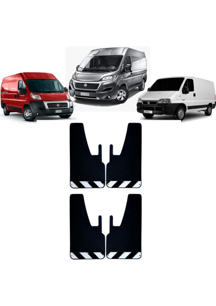 Fiat Ducato Siyah-Beyaz Fosforlu 4'lü Paçalık Çamurluk Tozluk FIA0FX02701