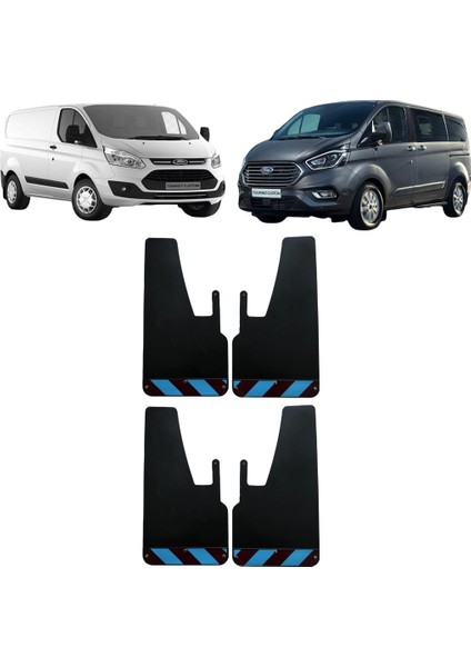 Ford Transit Tourneo Custom Bordo-Mavi Fosforlu 4'lü Paçalık Çamurluk Tozluk FRD0FX02804