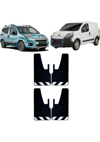 Fiat Fiorino Siyah-Beyaz Fosforlu 4'lü Paçalık Çamurluk Tozluk FIA0FX02601