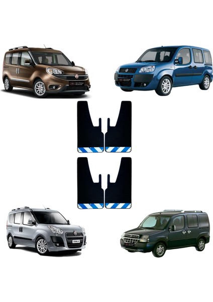 Fiat Doblo Mavi-Beyaz Fosforlu 4'lü Paçalık Çamurluk Tozluk FIA0FX02103