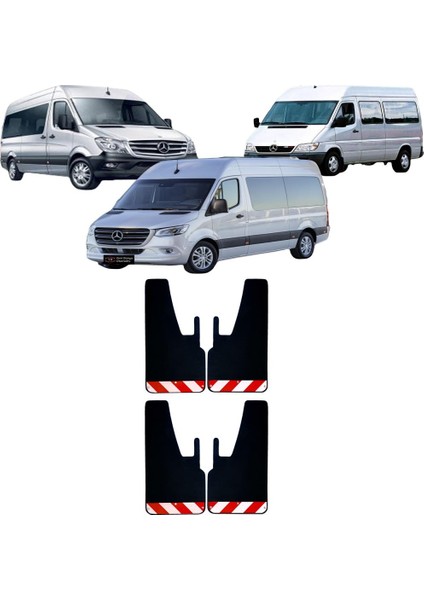 Mercedes Sprinter Kırmızı-Beyaz Fosforlu 4'lü Paçalık Çamurluk Tozluk MRC0FX00102