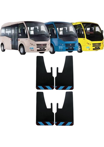 Karsan Jest Bordo-Mavi Fosforlu 4'lü Paçalık Çamurluk Tozluk PEU0FX02704