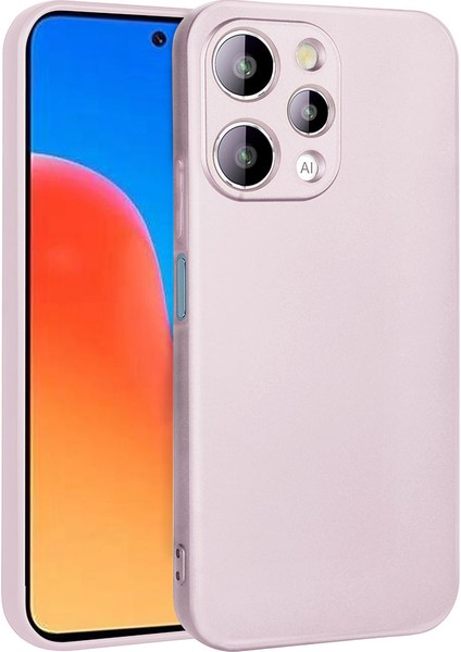 Xiaomi Redmi 12 Kılıf Mat Renkli Yumuşak Premier Silikon Kapak Rose Gold
