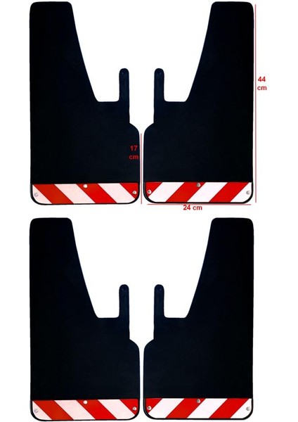 Peugeot Boxer Kırmızı-Beyaz Fosforlu 4'lü Paçalık Çamurluk Tozluk PEU0FX02202 fiyatları