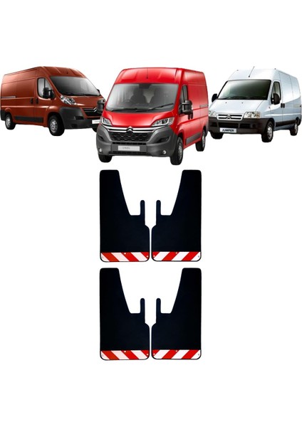 Citröen Jumper Kırmızı-Beyaz Fosforlu 4'lü Paçalık Çamurluk Tozluk CIT0FX01902