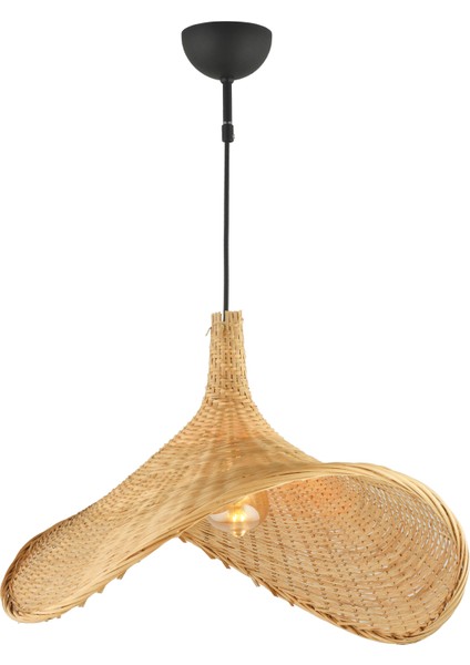 Edna Tekli Rattan Modern Tasarım Oturma Odası Avize