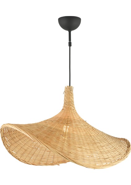 Edna Tekli Rattan Modern Tasarım Oturma Odası Avize