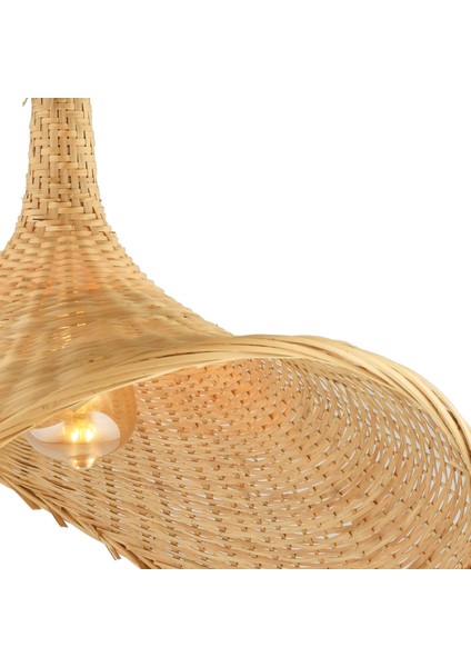 Edna Tekli Rattan Modern Tasarım Oturma Odası Avize