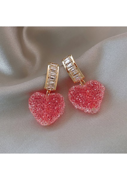 Lale Aşk 2022 Yeni Trendy Güzel Pembe Taze Meyve Şeftali Kalp Dangle Küpe Kadınlar Için Tatlı Kristal Takı Kız Hediye Yaz Aksesuarları (Yurt Dışından) fiyatları
