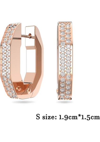 5634993 S Swa 2023 Yeni Moda Güzel Takı Zirkon Geometri Küpe Dextera Hoop Küpeler Yüksek Kalite Charms Kadınlar Için Noel Hediyesi (Yurt Dışından)