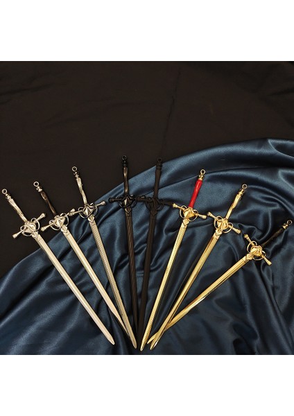 Stil B-5 2022 Vintage Punk Çin Kılıç Yakut Kolye Firkete Saç Tokası Kadınlar Için Trendy Kişilik Metal Püskül Saç Klip Aksesuarları (Yurt Dışından) fırsatları