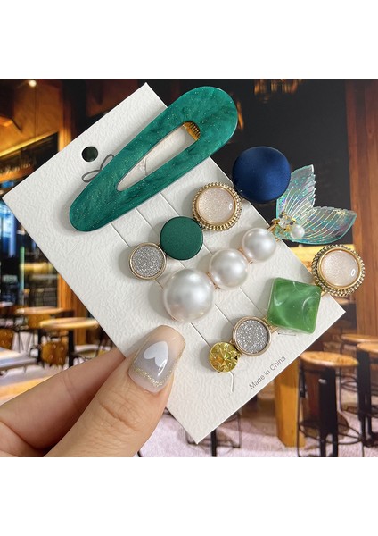 S4 1 Takım Moda Inci Akrilik Saç Klipleri Kadın Kızlar Için Geometrik Tokalarım Tokalar Hairgrips Şapkalar Saç Aksesuarları Takı (Yurt Dışından) indirimleri
