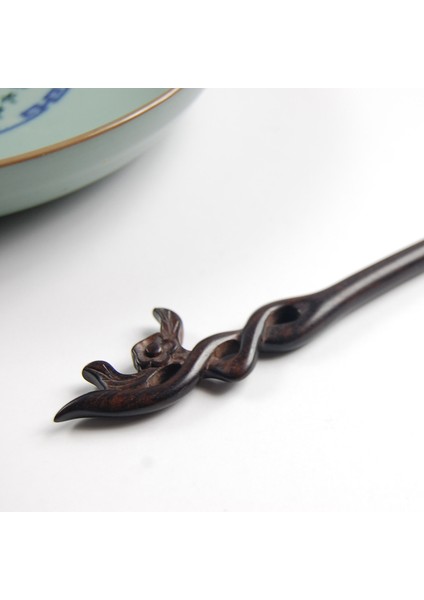 18 Yeni Antik Çin Firkete Çubukları Oyma Blackwood Basit Adım Sallamak Vintage Hanfu Elbise Ahşap Saç Çatal Klipler Aksesuarları (Yurt Dışından) fırsatları