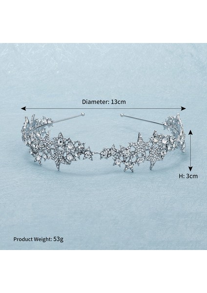 Şerit TS-J2741 Efily Düğün Tiaras ve Taçlar Kristal Lüks Takı Taklidi Bantlar Kadınlar Için Gelin Saç Aksesuarları Saç Bandı Hediye (Yurt Dışından)