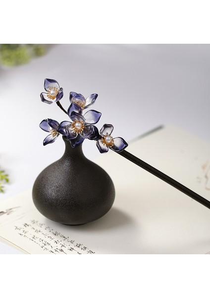 Stil 23 Sandal Ağacı Çiçek Şekli Firkete Klipler El Yapımı Sarmal Ahşap Saç Çatal Çubukları Retro Çin Hanfu Elbise Headdress Headpieces (Yurt Dışından)