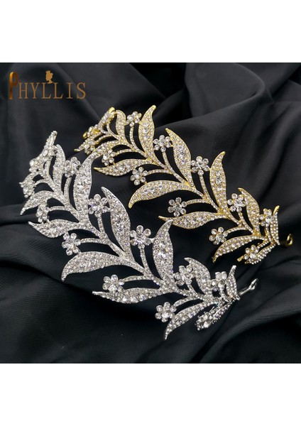 A466 Gümüş A25 Kristal Gelin Saç Takı Rhinestone Pageant Bantlar Gelin Saç Parçası Alaşım Yaprak Tarak Düğün Başlığı Kadınlar Için Tiaras (Yurt Dışından) fırsatları