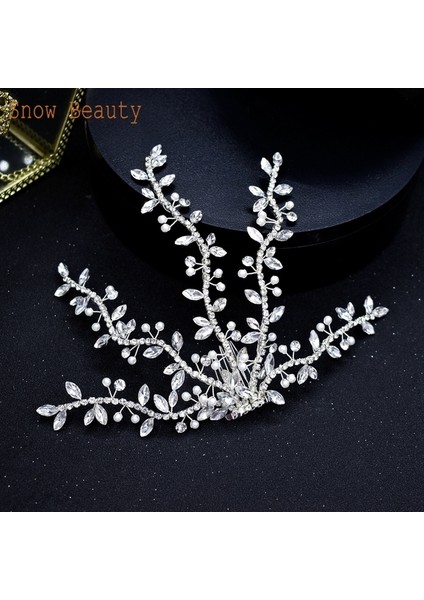 A463-GÜMÜŞ A422 Rhinestone Düğün Saç Bandı Saç Aksesuarları Kristal Gelin Şapkalar Parti Gelin Tiaras Başlığı Gelin Takı Için (Yurt Dışından)