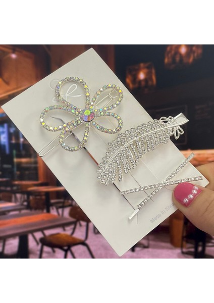 SET32 Moda Kristal Saç Tokaları Kadınlar Için 2022 Kar Tanesi Kelebek Çiçek Taklidi Saç Aksesuarları Kadın Vintage Takı Hairwear (Yurt Dışından)