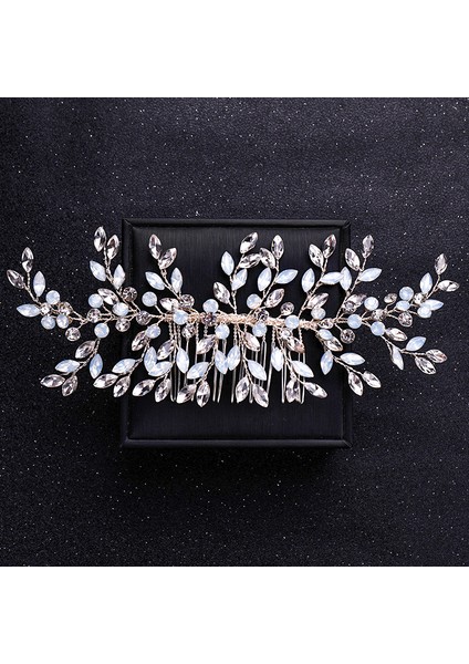 Gümüş Gümüş Renk Çiçek Inci Kristal Düğün Saç Tarak Firkete Kafa Bandı Gelin Kadınlar Düğün Saç Aksesuarları Takı Tiara Hediye (Yurt Dışından) modelleri