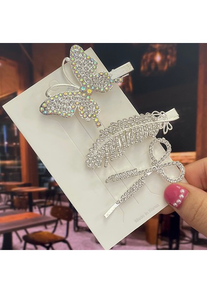 SET32 Moda Kristal Saç Tokaları Kadınlar Için 2022 Kar Tanesi Kelebek Çiçek Taklidi Saç Aksesuarları Kadın Vintage Takı Hairwear (Yurt Dışından) fırsatları