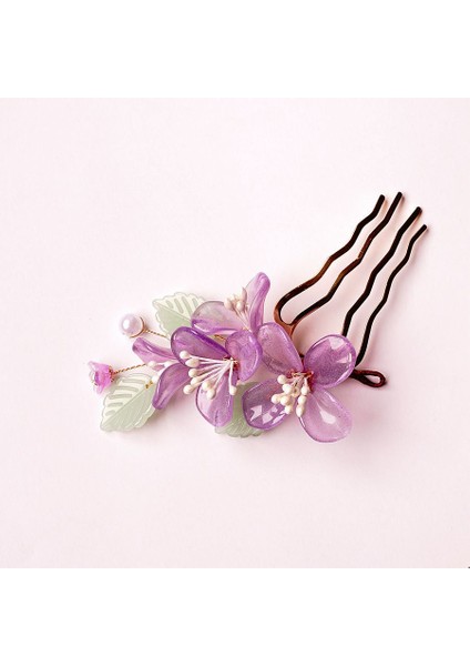 O Mor Güzel Çiçek Saç Klipleri Vintage Kelebek Tokalar Kolye Saç Tokaları Kadınlar Için Çin Tarzı Saç Takı Aksesuarları (Yurt Dışından) indirimleri