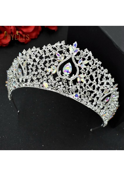 A121-GOLD A268 Lüks Prenses Taç Pageant Diadem Gelin Saç Takı Düğün Başlığı Kraliçe Headdress Altın Kadın Tiara Kafa Bandı (Yurt Dışından) fırsatları