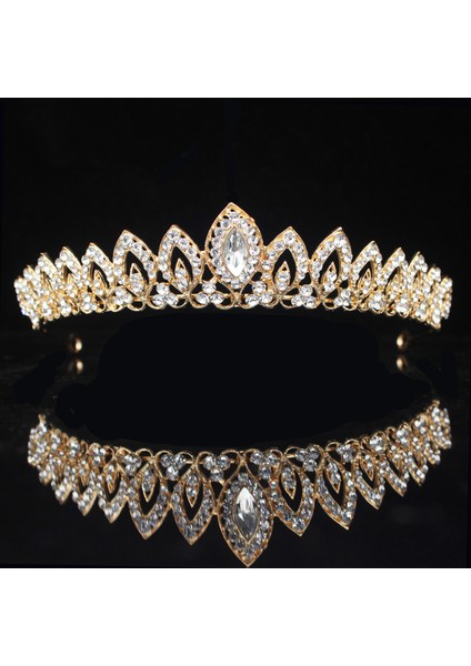 V Muhteşem Kristal Gelin Tacı Taç Gelin Bantlar Kadın Kız Başlığı Balo Saç Süsler Düğün Kafa Takı Aksesuarları (Yurt Dışından) indirimleri