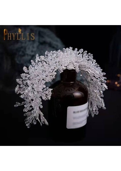 A315 A315 Kristal Gelin Headdress Tasarım Başlığı Kadınlar Için Tiaras Düğün Bantlar Pageant Balo Düğün Saç Takı Kraliçe Taç (Yurt Dışından)