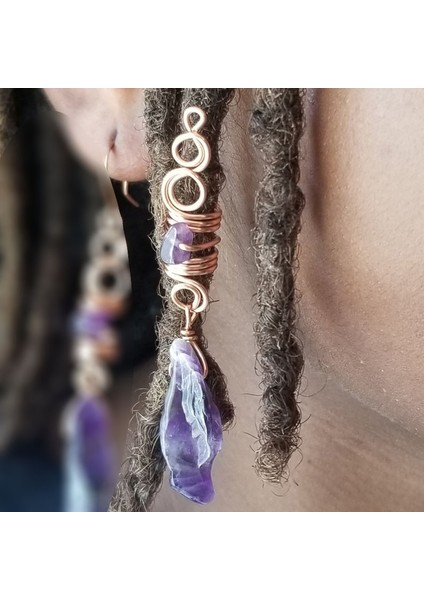 AD--015 Ametist Loc Takı Seti, Kristal Dreadlock Takı, Dread Kollu Dreadlock Takı (Yurt Dışından) fiyatları