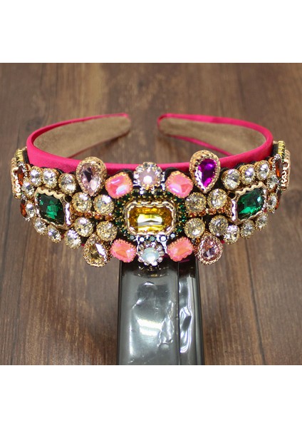Lüks El Yapımı Vintage Bohemya Pembe Yeşil Kristal Rhinestones Headdress Çiçek Tiara Lüks Başlığı Aksesuarları Kadın Düğün Için (Yurt Dışından) fiyatları