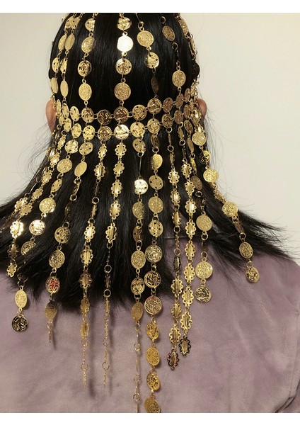 Altın Rengi Kadın Kızlar Oryantal Dans Tribal Tiara Şapkalar Sikke Şapka Şapka Kostüm Paraları Kafa Parçası (Yurt Dışından) indirimleri