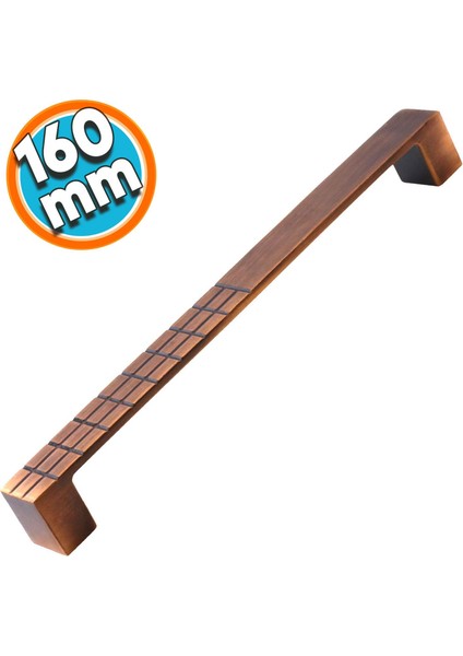 Mobilya Mutfak Dolabı Banyo Çekmece Dolap Kapak Kulpu Kulbu Antik Bakır 160 mm Metal Kulp