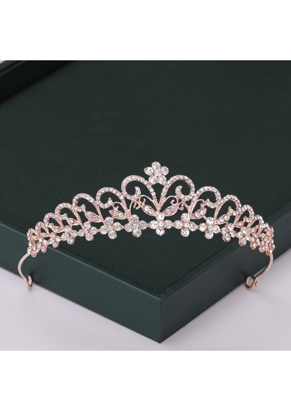 21 Trendy Gül Altın Rengi Tiaras ve Taçlar Inci Kristal Prenses Diadems Sıcak Satış Kraliçe Düğün Gelin Saç Aksesuarları Başlığı (Yurt Dışından) indirimleri