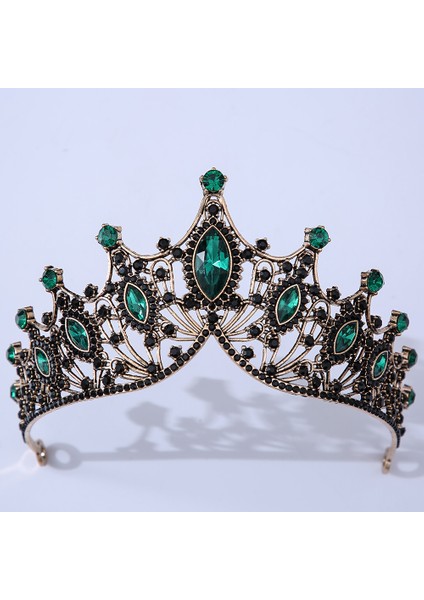 Style7 Barok Düğün Kafa Bandı Kristal Gelin Taçlar ve Tiaras Saç Takı Aksesuarları Kadın Taklidi Şapkalar Kraliçe Diadem (Yurt Dışından) fırsatları