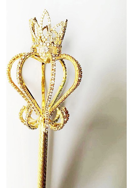 11 Kristal Asa Değnek Altın/gümüş Renk Tiaras ve Taçlar Asası Kral Kraliçe Düğün Pageant Parti Giysileri El Sahne (Yurt Dışından)