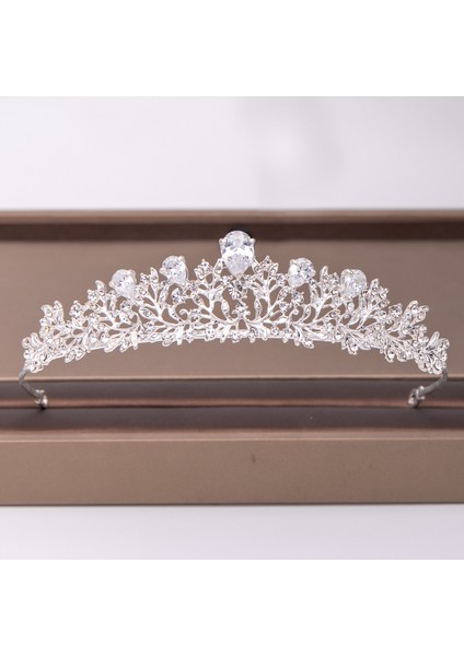Altın Rengi Trendy Kadın Kristal Taçlar Tiara Düğün Saç Aksesuarları Taç Gelin Tiaras ve Taçlar Saç Takı Düğün Saç Süsler (Yurt Dışından) modelleri