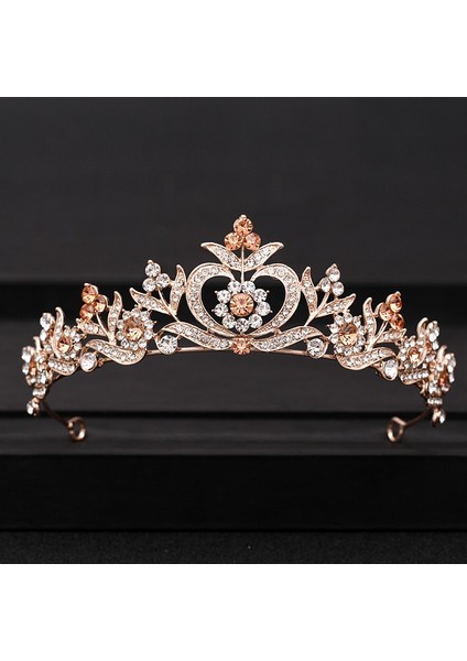 Yeşil Düğün Taç Saç Takı Gelin Saç Aksesuarları Kadın Barok Taç Rhinestones Kristal Tiaras Gelin Kraliçe Parti Taçlar Hediye (Yurt Dışından) modelleri