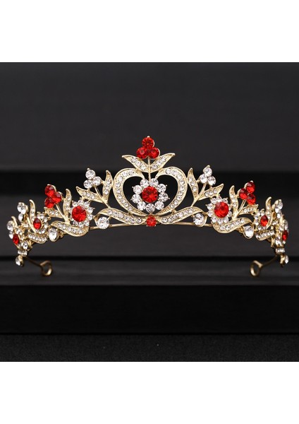 Yeşil Düğün Taç Saç Takı Gelin Saç Aksesuarları Kadın Barok Taç Rhinestones Kristal Tiaras Gelin Kraliçe Parti Taçlar Hediye (Yurt Dışından) fırsatları