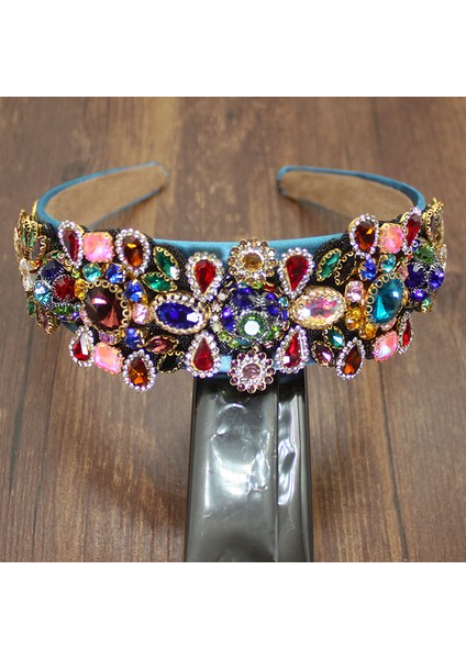 Sekiz El Yapımı Vintage Bohemia Pembe Yeşil Kristal Rhinestones Headdress Çiçek Tiara Lüks Başlığı Aksesuarları Kadın Düğün Için (Yurt Dışından) fırsatları