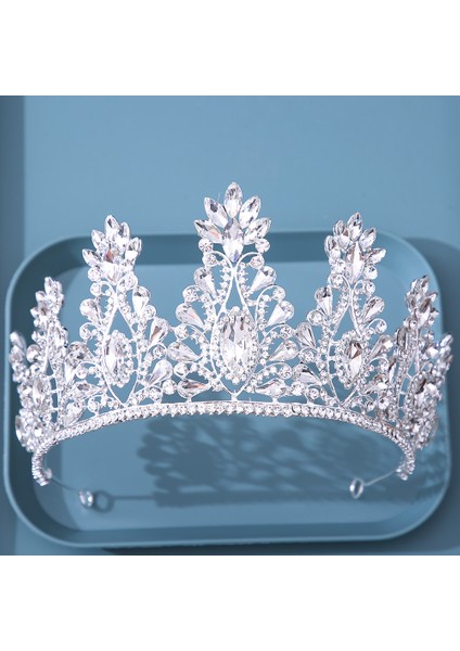 Stil J Gümüş Renk Çeşitli Gümüş Renk Kristal Taçlar Gelin Tiaras Moda Kraliçe Taklidi Diadem Cz Başlığı Düğün Saç Takı Aksesuarları (Yurt Dışından) modelleri