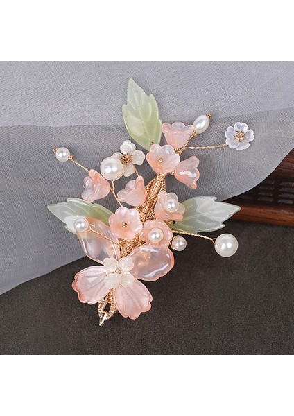 Stil 5 Çiçek Saç Klipleri Tiaras Kadınlar Için Çin Hanfu Saç Aksesuarları Taklidi Inci Tokalar Vintage Düğün Gelin Parti Takı (Yurt Dışından) fiyatları