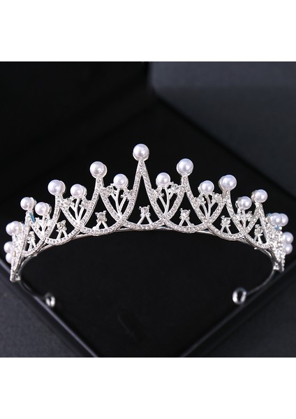 Gümüş Barok Vintage Kristal Rhinestone Tiaras ve Taçlar Diadems Bantlar Kadınlar Için Gelin Düğün Saç Aksesuarları Takı Bandı (Yurt Dışından) fırsatları