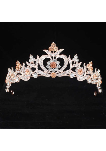 Y Muhteşem Kristal Gelin Tacı Taç Gelin Bantlar Kadın Kız Başlığı Balo Saç Süsler Düğün Kafa Takı Aksesuarları (Yurt Dışından)