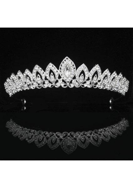 Y Muhteşem Kristal Gelin Tacı Taç Gelin Bantlar Kadın Kız Başlığı Balo Saç Süsler Düğün Kafa Takı Aksesuarları (Yurt Dışından) fiyatları