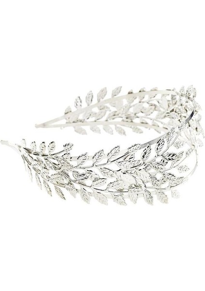 0557GÜMÜŞ Barok Altın Renk Yaprak Bandı Başlığı Taç Tiara Headdress Roma Tanrıçası Yunan Kafa Takı Gelin Düğün Saç Aksesuarları (Yurt Dışından)