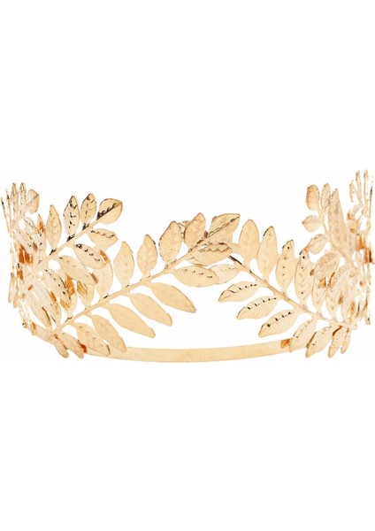 0557GÜMÜŞ Barok Altın Renk Yaprak Bandı Başlığı Taç Tiara Headdress Roma Tanrıçası Yunan Kafa Takı Gelin Düğün Saç Aksesuarları (Yurt Dışından) modelleri