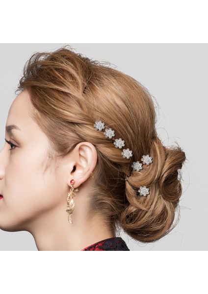 12 20 Paket Kadın U Şeklinde Pin Metal Toka Klip Tokalar Simüle Inci Gelin Tacı Saç Aksesuarları Düğün Saç Modeli Araçları (Yurt Dışından) modelleri
